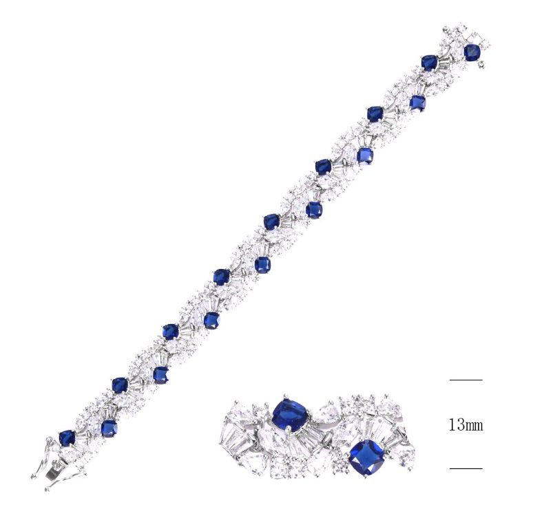 SB14201, Ladies' Moissanite Ring, S925, Rhodium Plated, White, 27.53g