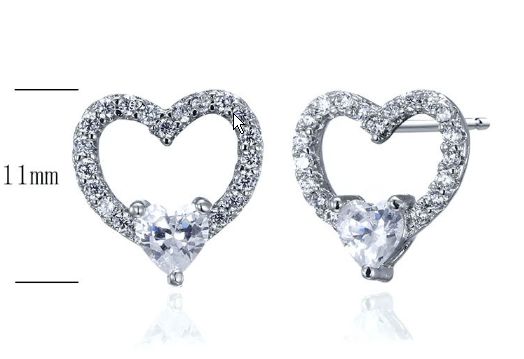 SE18265, Ladies' Moissanite Ring, S925, Rhodium Plated, White, 1.29g