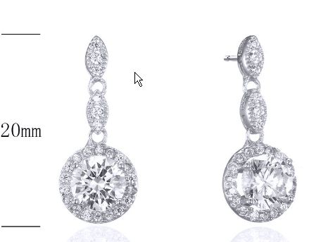SE24414, Ladies' Moissanite Ring, S925, Rhodium Plated, White, 1.91g