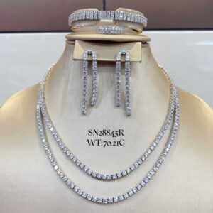 SN28845, Ladies' Moissanite Ring, S925, Rhodium Plated, White, 70.21g