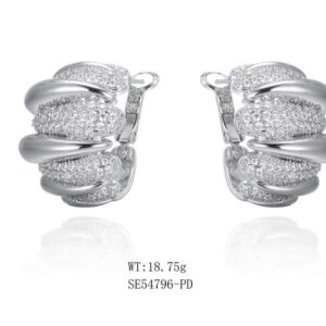 SE54796, Ladies' Moissanite Ring, S925, Rhodium Plated, White, 20.24g
