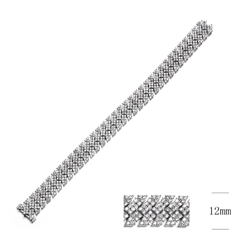 SB07795, Ladies' Moissanite Ring, S925, Rhodium Plated, White, 27.47g