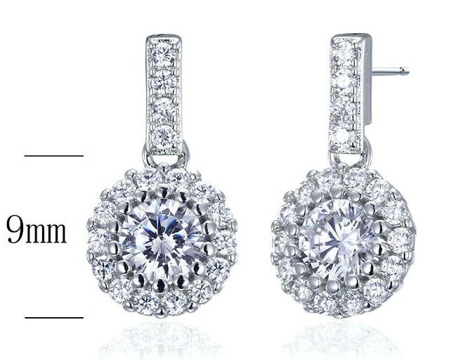 SE18078, Ladies' Moissanite Ring, S925, Rhodium Plated, White, 2.83g