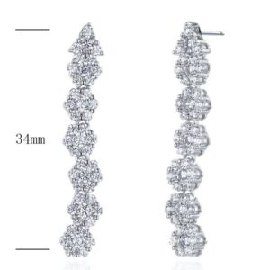 SE20161, Ladies' Moissanite Ring, S925, Rhodium Plated, White, 4.06g