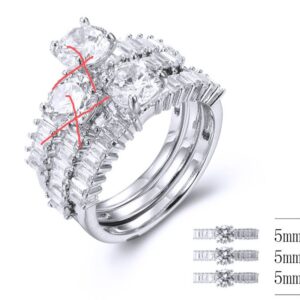 SJ33795-单戒, Ladies' Moissanite Ring, S925, Rhodium Plated, White, 2.29g
