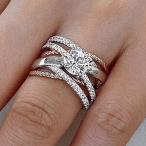 SJ60755, Ladies' Moissanite Ring, S925, Rhodium Plated, White, 6.45g