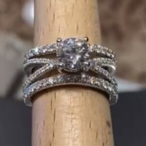 SJ60756, Ladies' Moissanite Ring, S925, Rhodium Plated, White, 6.24g