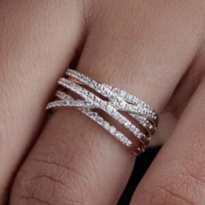 SJ60758, Ladies' Moissanite Ring, S925, Rhodium Plated, White, 4.69g