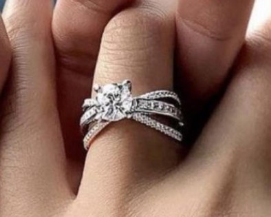 SJ60759, Ladies' Moissanite Ring, S925, Rhodium Plated, White, 4.58g