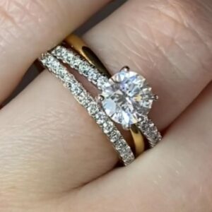 SJ60760, Ladies' Moissanite Ring, S925, Rhodium Plated, White, 4.46g