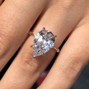 SJ60765, Ladies' Moissanite Ring, S925, Rhodium Plated, White, 4.45g