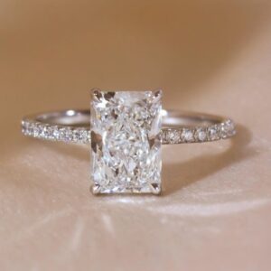 SJ60767, Ladies' Moissanite Ring, S925, Rhodium Plated, White, 2.81g