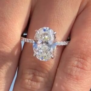 SJ60768, Ladies' Moissanite Ring, S925, Rhodium Plated, White, 3.26g