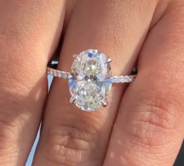 SJ60768, Ladies' Moissanite Ring, S925, Rhodium Plated, White, 3.26g