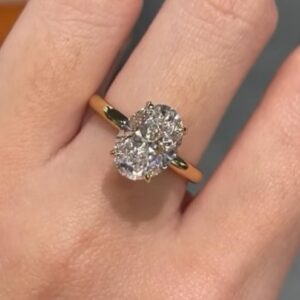 SJ60770, Ladies' Moissanite Ring, S925, Rhodium Plated, White, 3.33g