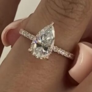 SJ60771, Ladies' Moissanite Ring, S925, Rhodium Plated, White, 2.62g