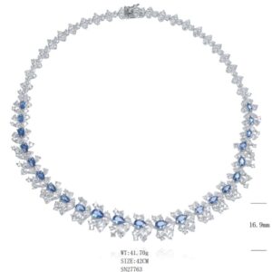 SN27763, Ladies' Moissanite Ring, S925, Rhodium Plated, White, 70.09g