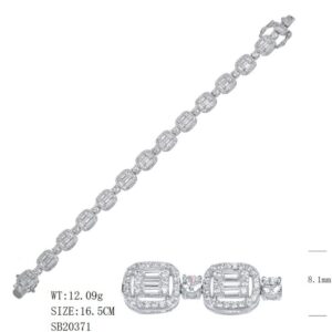 SB20371, Ladies' Moissanite Ring, S925, Rhodium Plated, White, 14.15g