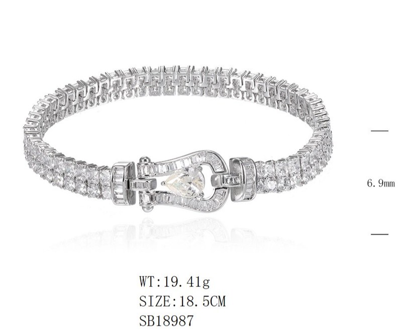 SB18987, Ladies' Moissanite Ring, S925, Rhodium Plated, White, 18.76g