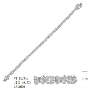 SB21609, Ladies' Moissanite Ring, S925, Rhodium Plated, White, 13.43g