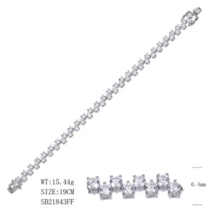SB21843, Ladies' Moissanite Ring, S925, Rhodium Plated, White, 14.33g