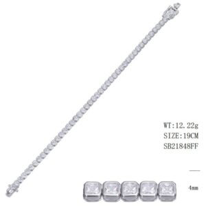 SB21848, Ladies' Moissanite Ring, S925, Rhodium Plated, White, 10.83g