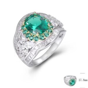 SJ47528, Ladies' Moissanite Ring, S925, Rhodium Plated, White, 6.23g