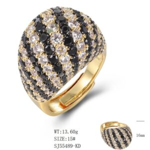 SJ55489-C, Ladies' Moissanite Ring, S925, Rhodium Plated, White, 12.09g