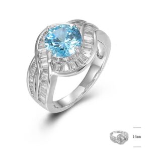 SJ44623, Ladies' Moissanite Ring, S925, Rhodium Plated, White, 4.62g