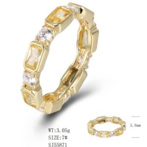 SJ55871, Ladies' Moissanite Ring, S925, Rhodium Plated, White, 3.15g