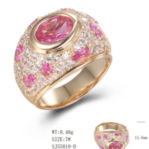 SJ55818, Ladies' Moissanite Ring, S925, Rhodium Plated, White, 8.39g