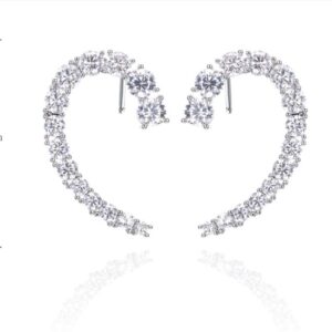 SE43882, Ladies' Moissanite Ring, S925, Rhodium Plated, White, 4.33g