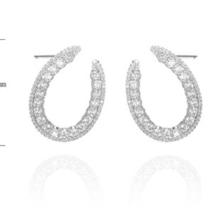 SE38856, Ladies' Moissanite Ring, S925, Rhodium Plated, White, 6.84g