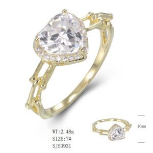 SJ53931, Ladies' Moissanite Ring, S925, Rhodium Plated, White, 2.5g