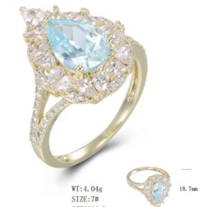 SJ53926, Ladies' Moissanite Ring, S925, Rhodium Plated, White, 4.4g