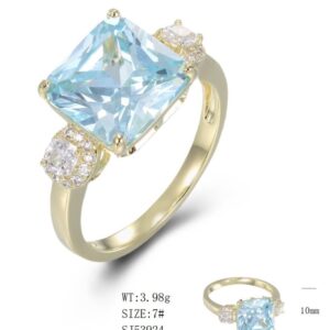 SJ53924, Ladies' Moissanite Ring, S925, Rhodium Plated, White, 3.14g