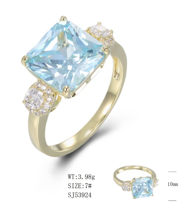 SJ53924, Ladies' Moissanite Ring, S925, Rhodium Plated, White, 3.14g