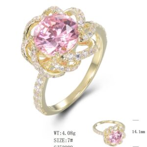 SJ53909, Ladies' Moissanite Ring, S925, Rhodium Plated, White, 4.32g