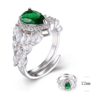 SJ32122, Ladies' Moissanite Ring, S925, Rhodium Plated, White, 4.32g