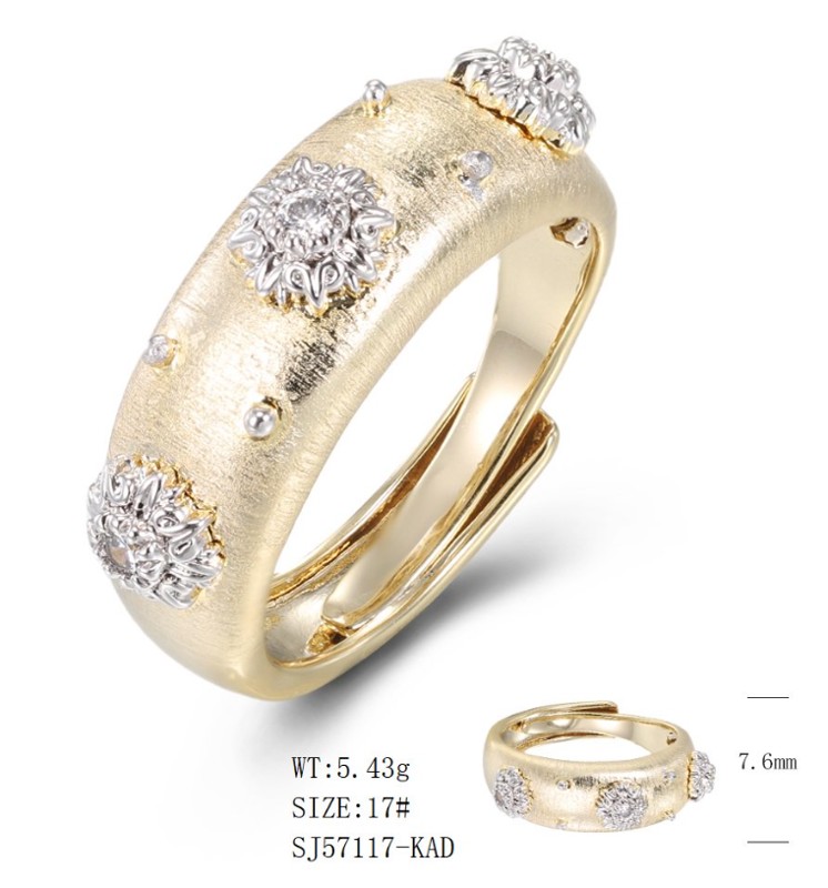 SJ57117, Ladies' Moissanite Ring, S925, Rhodium Plated, White, 5.62g