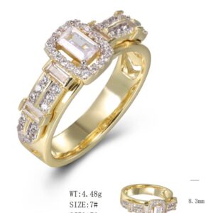 SJ53176, Ladies' Moissanite Ring, S925, Rhodium Plated, White, 4.86g