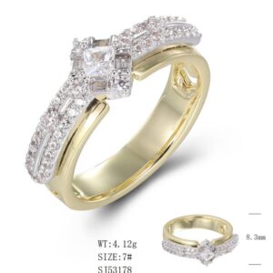 SJ53178, Ladies' Moissanite Ring, S925, Rhodium Plated, White, 4.43g
