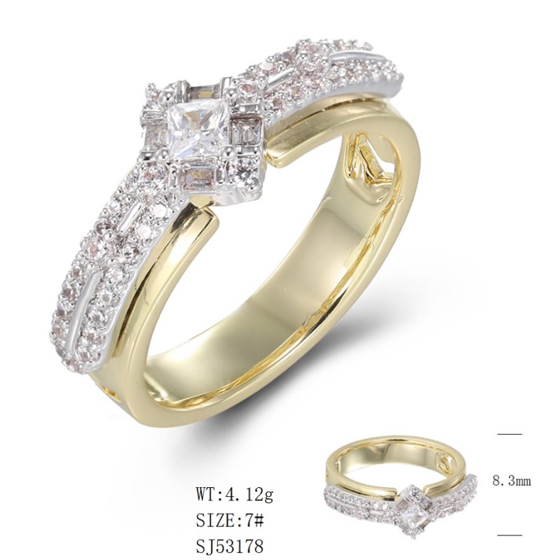 SJ53178, Ladies' Moissanite Ring, S925, Rhodium Plated, White, 4.43g