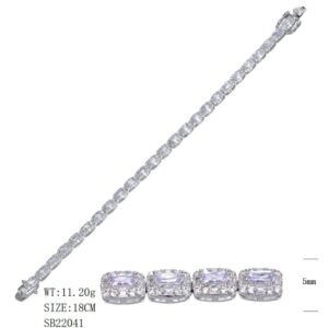 SB22041, Ladies' Moissanite Ring, S925, Rhodium Plated, White, 11.43g