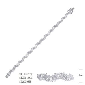 SB20308, Ladies' Moissanite Ring, S925, Rhodium Plated, White, 14.32g