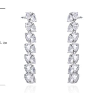 SE58177, Ladies' Moissanite Ring, S925, Rhodium Plated, White, 5.53g