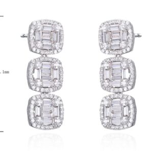 SE58730, Ladies' Moissanite Ring, S925, Rhodium Plated, White, 8.1g