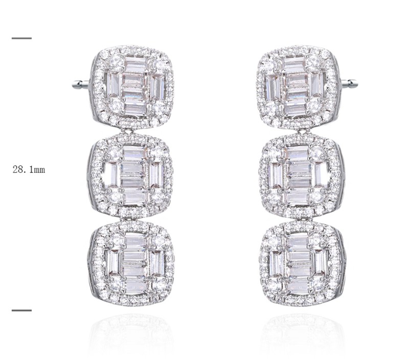 SE58730, Ladies' Moissanite Ring, S925, Rhodium Plated, White, 8.1g