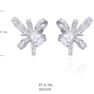 SE55378, Ladies' Moissanite Ring, S925, Rhodium Plated, White, 6.8g