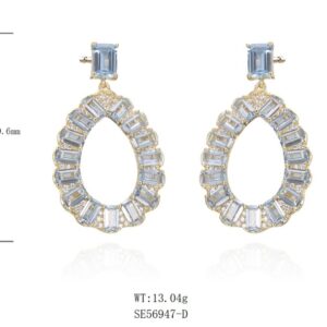 SE56947, Ladies' Moissanite Ring, S925, Rhodium Plated, White, 14.15g